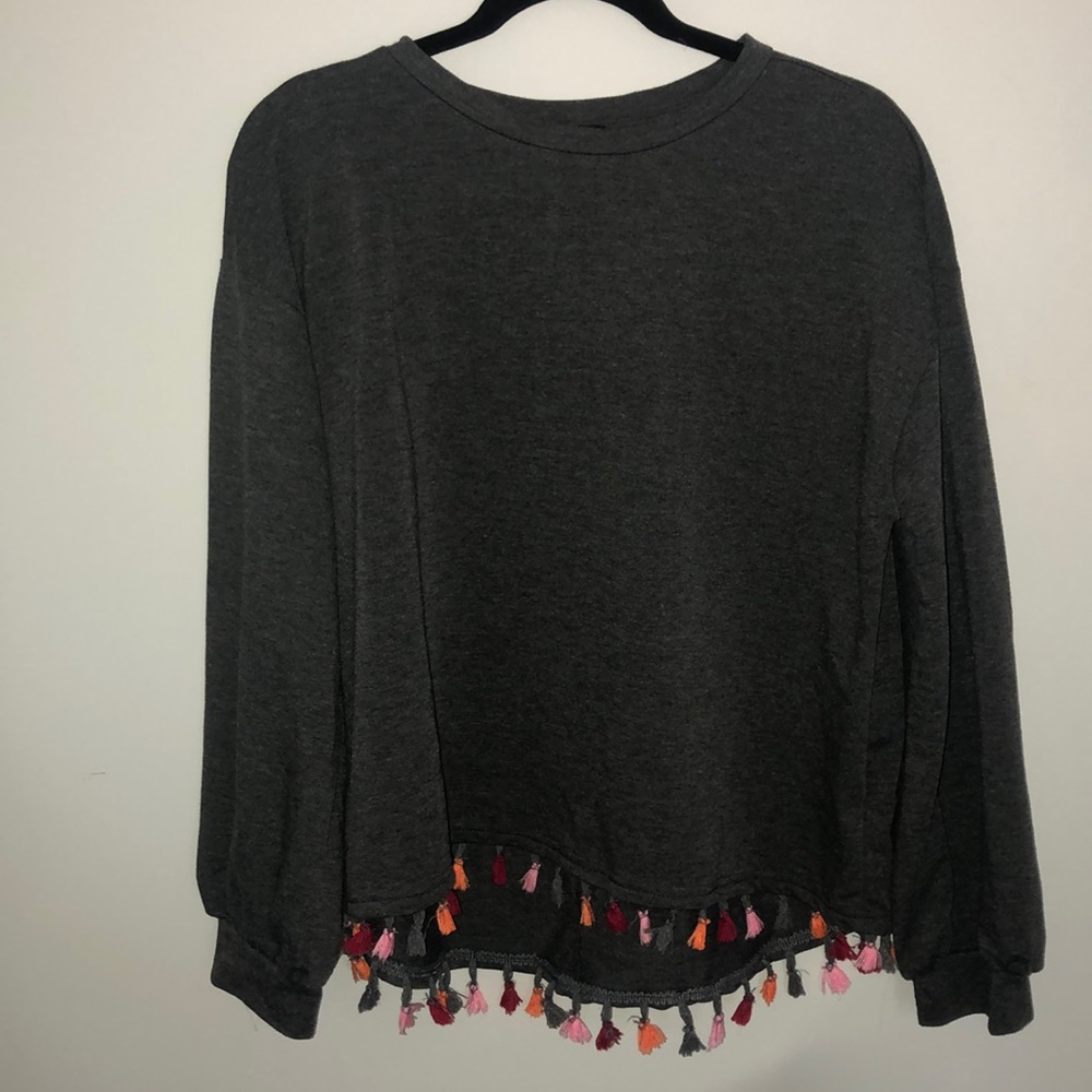 tassle sweatshirt